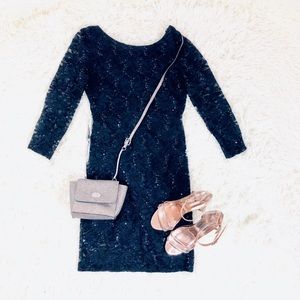 Jump Apparel Long Sleeve Lace Mini Dress